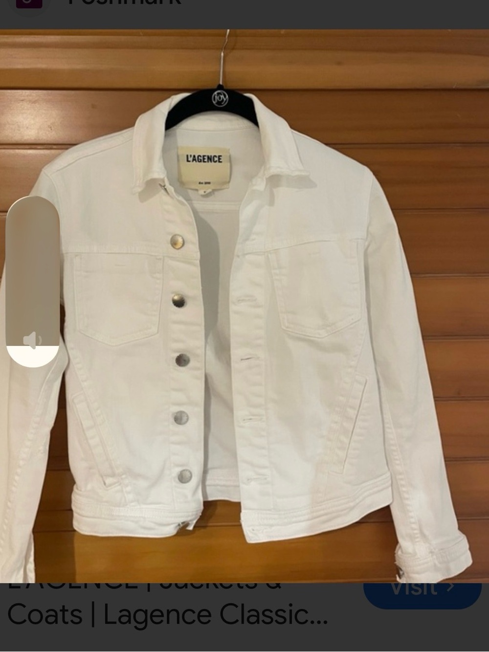 L'AGENCE Women's cream Denim Jacket